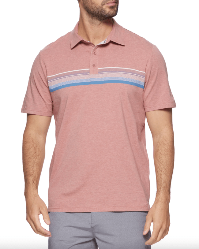 Flag & Anthem Shield Chest Stripe Performance Polo