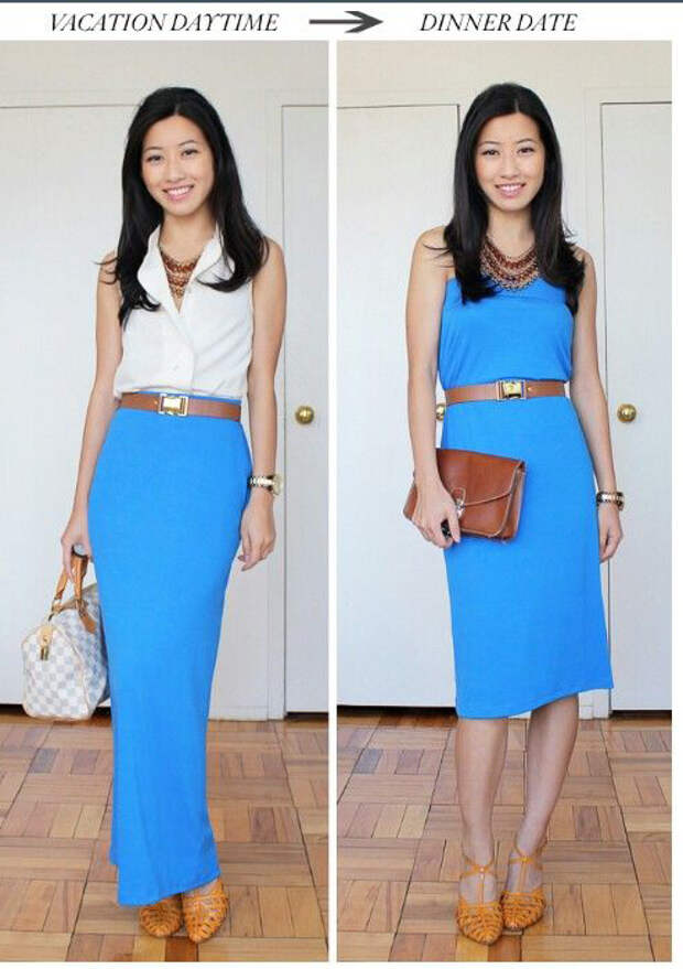 how to wear a maxi skirt