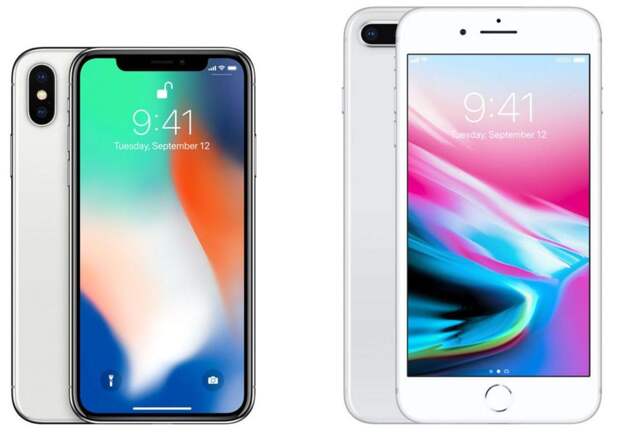 iPhone X (L) and iPhone 8 Plus: the 6.5-inch OLED iPhone should be a little bigger than the iPhone 8 Plus.