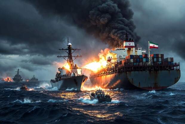 Эсминец США USS Spruance открыл огонь по торговому судну Ирана в Аравийском море