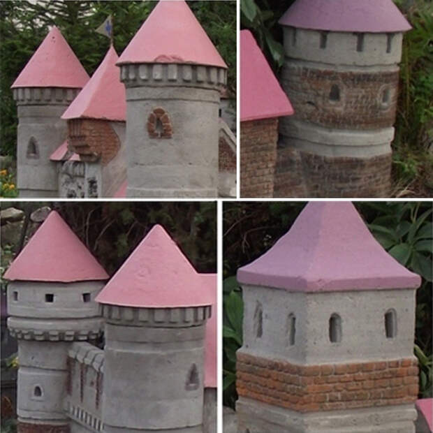Замок из цемента для сада своими руками фото пошагово
