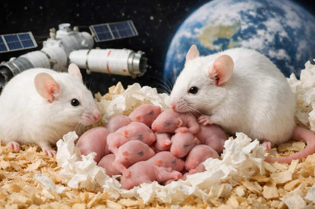 Китайские «космические мыши» принесли большое и здоровое потомство после полета на орбиту