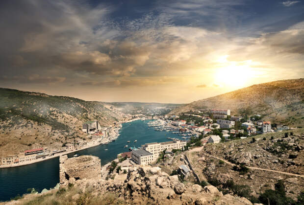 Крым, Балаклава, вечернее фото