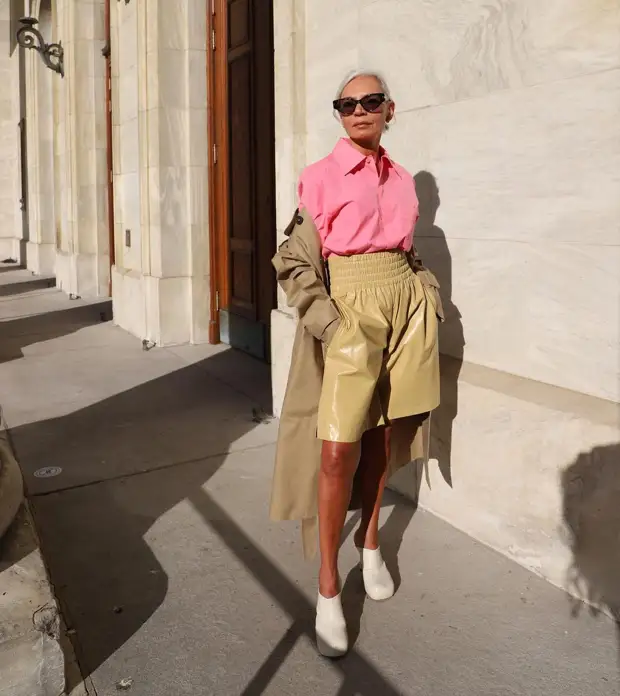 13 стильных и модных образов от Грес Ганем для женщин старше 60 лет