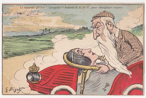 Карикатура на короля Бельгии Леопольда.