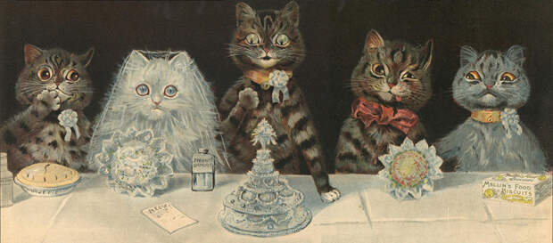 Кошки Луиса Уэйна стали похожи на людей.