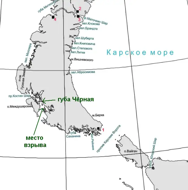 Карта новой земли подробная географическая