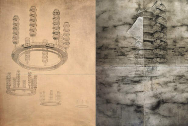 Проект «Летающего города» от советского студента