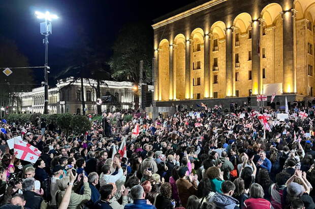 В Тбилиси у здания парламента начались стычки протестующих с полицией