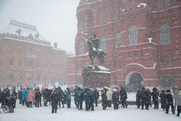 На Москву идет вторая волна похолодания со снегом