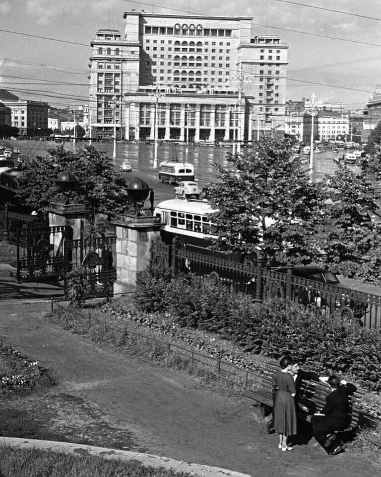 Сквер журфака МГУ, 1956г. Сквер журфака МГУ, 1956г.