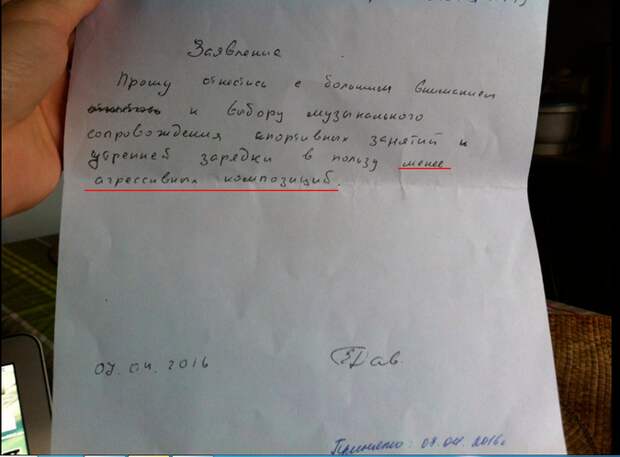 Обращение Давыдовой к директору гимназии № 1539 Карачаровой (Давыдова его сначала опубликовала, а потом удалила), но в резделе «фото» оно все равно осталось на ее странице «ВКонтакте» 
