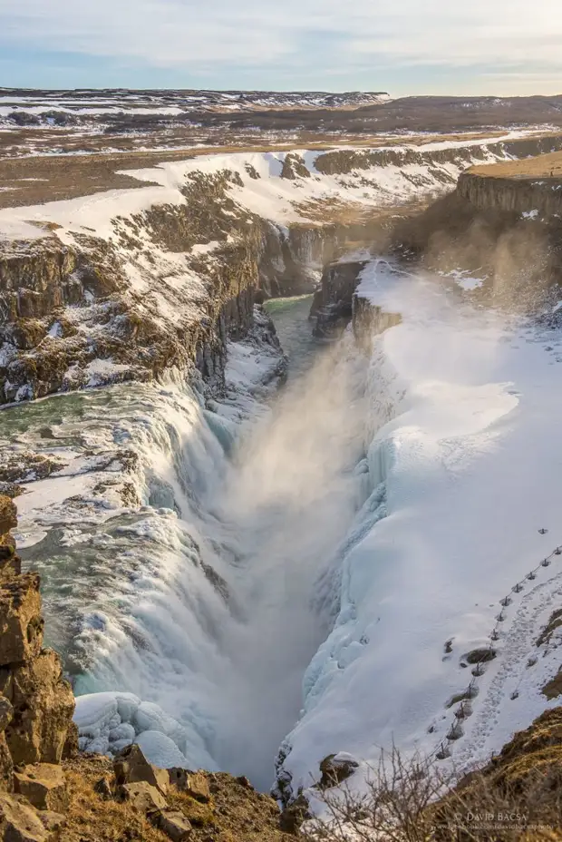 Водопад Гюдльфосс (Gullfoss) исландия, красиво, красивый вид, природа, путешествия, туризм, фото, фотограф