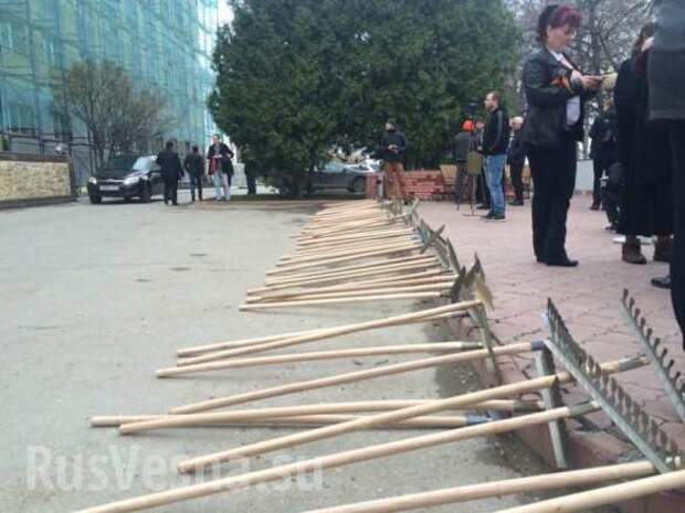 Касьянову подарили грабли в Тольятти (ФОТО) | Русская весна