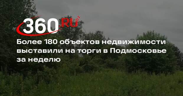 Более 180 объектов недвижимости выставили на торги в Подмосковье за неделю
