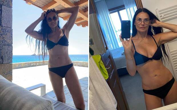 Никакого фотошопа и ни грамма целлюлита! Деми Мур блеснула идеальной фигурой в купальнике