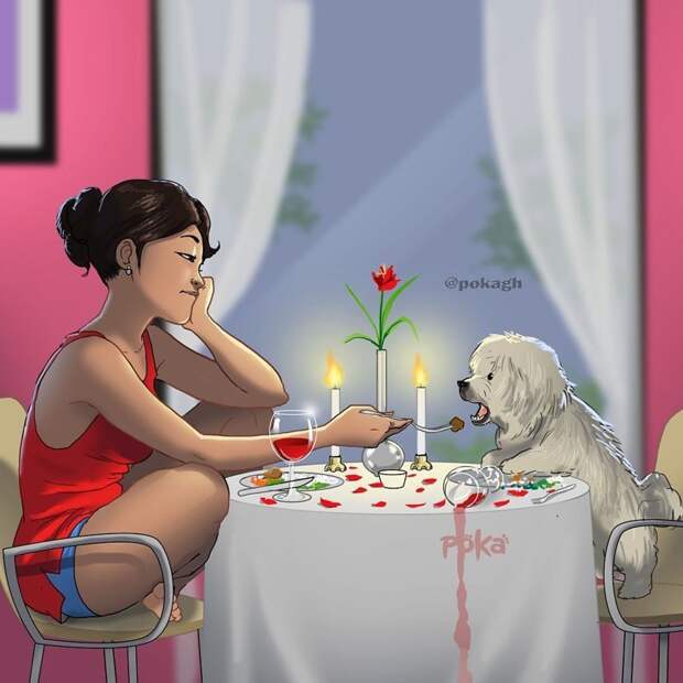 Художник очень точно и мило изображает эпизоды из семейной жизни Poka Arts, искусство, люди, отношения, рисунок, семья, художник