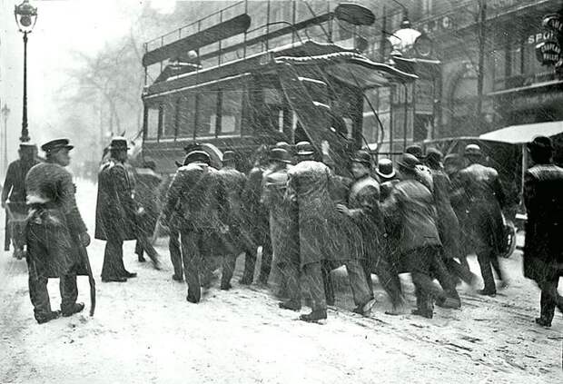 Автобус в Париже (1908) Весь Мир в объективе, ретро, старые фото
