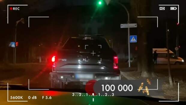 Машина Олега Винника, скриншот из видео Kyiv LIVE