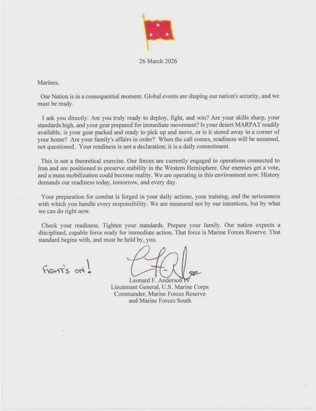 "Массовая мобилизация может стать реальностью. Мы действуем в этой обстановке сейчас. История требует нашей готовности сегодня, завтра и каждый день".