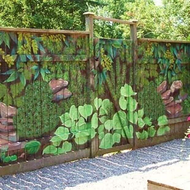 невидимый забор с помощью росписи