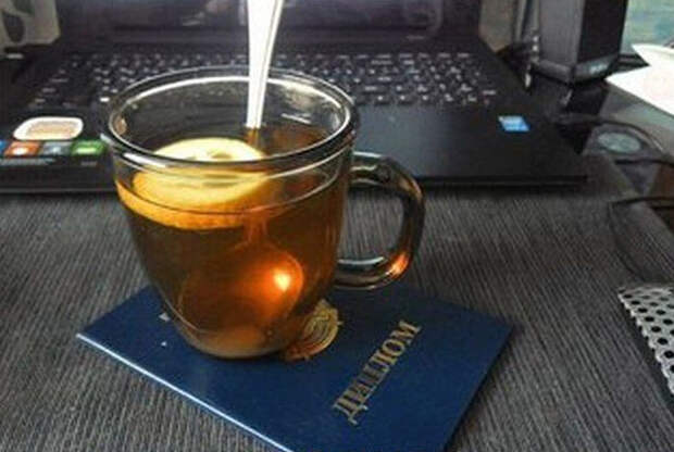 На него можно поставить чаёчек вуз, диплом, полезное, фото