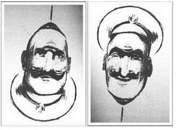 Перевернутые картинки иллюзии