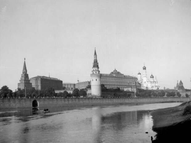 Вид на Кремль и Москву-реку история, ретро, фото