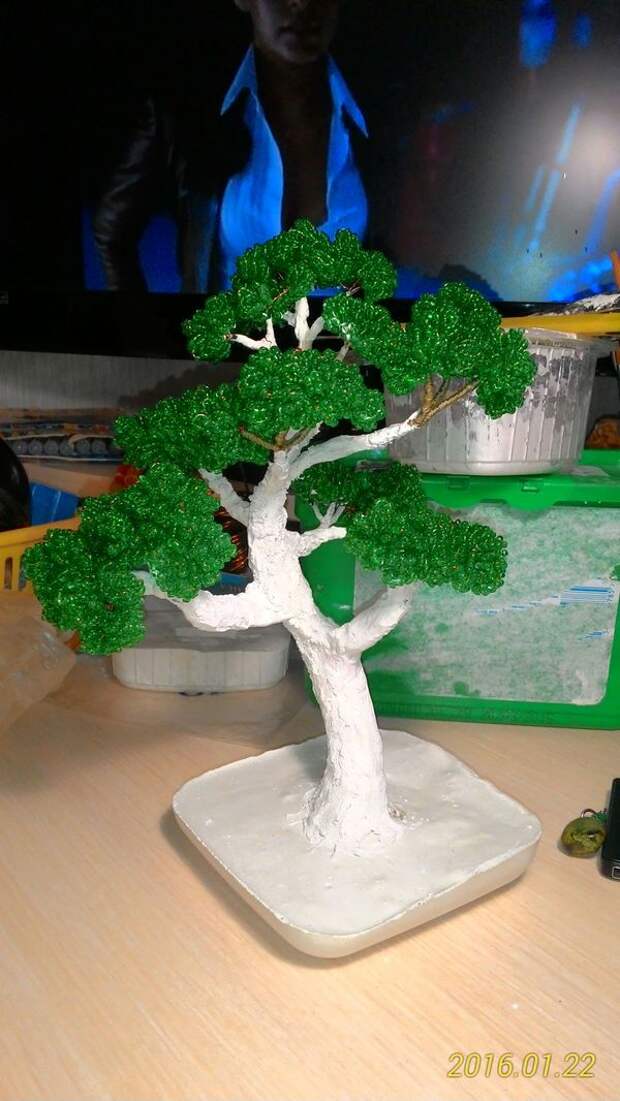 Бансай и мини дзен сад рукоделие с процессом, бансай, бисер, длиннопост