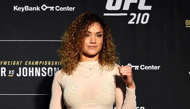 Pearl Gonzales at UFC weigh ins 