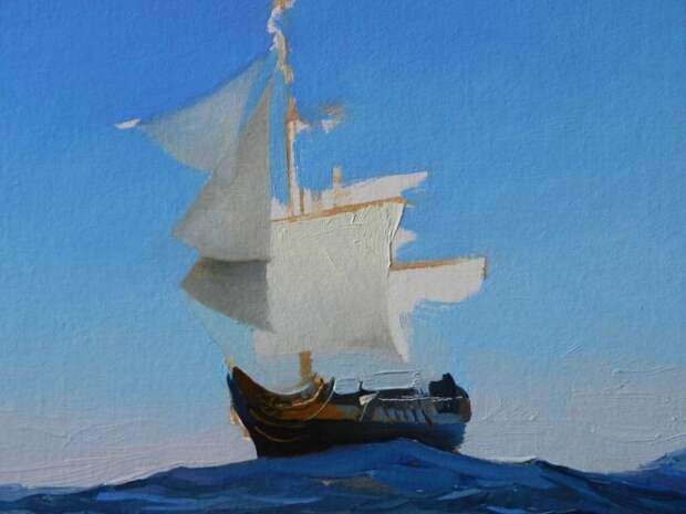 Пошаговый мастер-класс по живописи маслом "Морской пейзаж" Пошаговый мастер-класс по живописи маслом "Морской пейзаж"