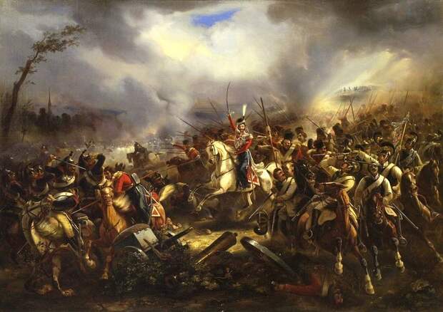 Атака лейб-казаков под Лейпцигом 4 октября 1813 года. Карл Рехлин