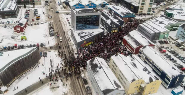 Акция протеста в Гренландии. Фото: соцсети Алены Кохлер