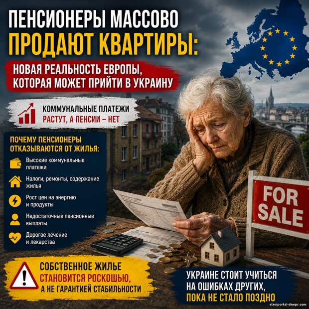 «Собственная квартира стала ловушкой»: почему пенсионеры в Европе массово избавляются от жилья и что может ждать Украину
