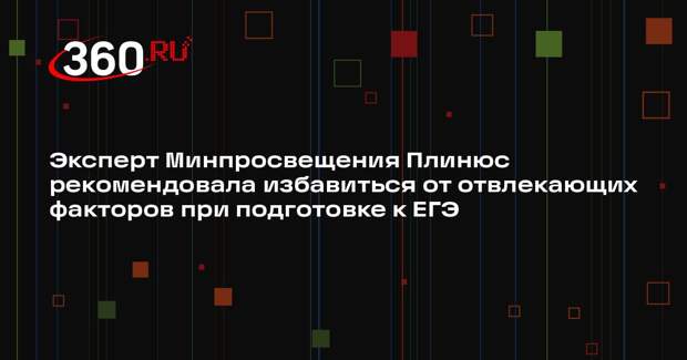 Эксперт Минпросвещения Плинюс рекомендовала избавиться от отвлекающих факторов при подготовке к ЕГЭ