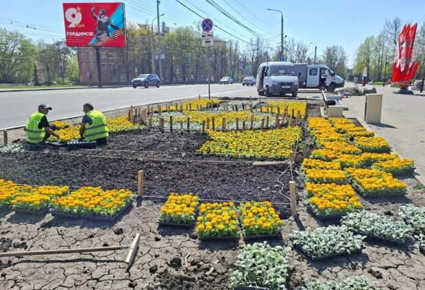 Тулу украсят цветочными композициями ко Дню Победы