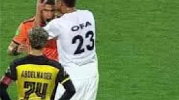 В Египте футболист поцеловал судью после гола: камера сняла этот момент