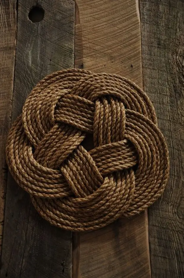 Коврик из джутовой верёвки своими руками