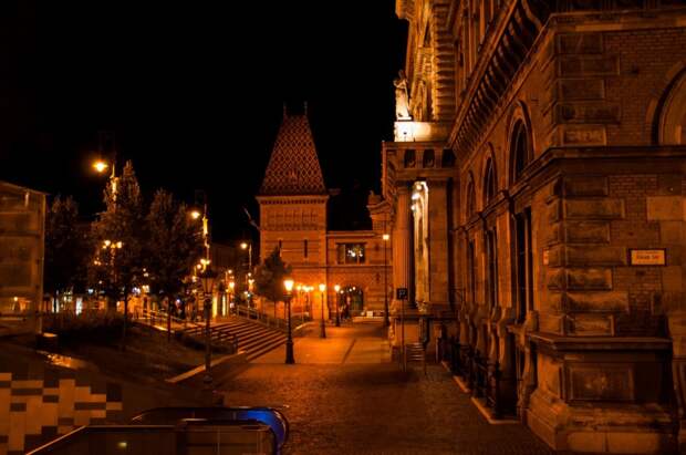 Ночной Будапешт, городская архитектура