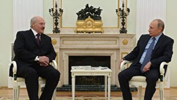 Президент РФ Владимир Путин и президент Белоруссии Александр Лукашенко во время встречи в Москве. 22 ноября 2016