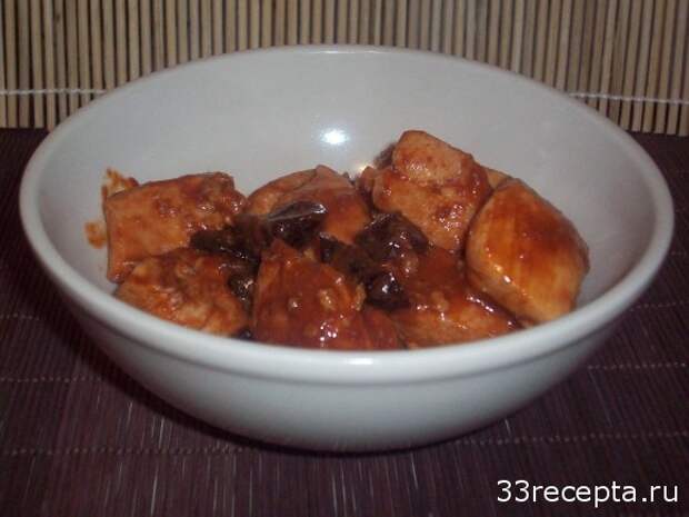 курица с орехами и чесрносливом