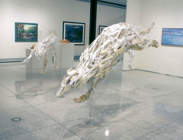3D-импрессионизм: японка овладела искусством оживления мусора животные, искусство, пластик, скульптор, экология