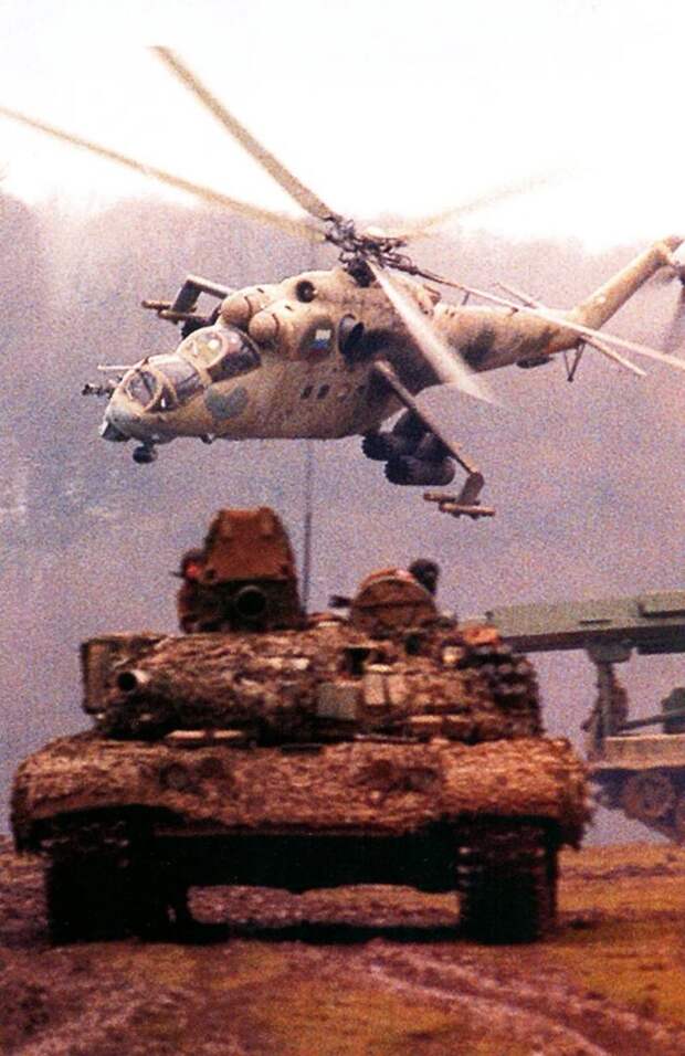 Т-72Б и Ми-24П в Чечне. история, события, фото