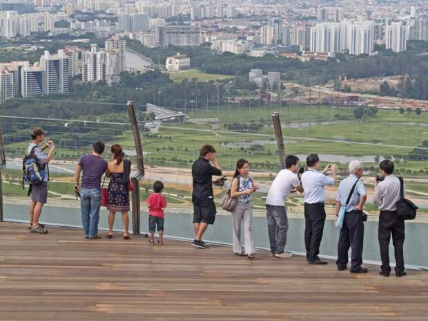 Гостиница в Сингапуре с бассейном на крыше. Marina Bay Sands. Фото