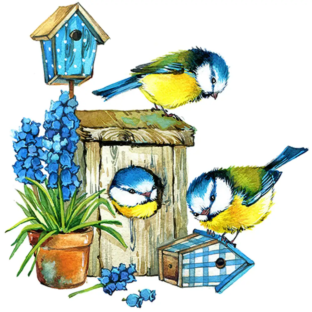 Рисование домик для синицы