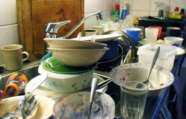 Вредная привычка: не мыть посуду.