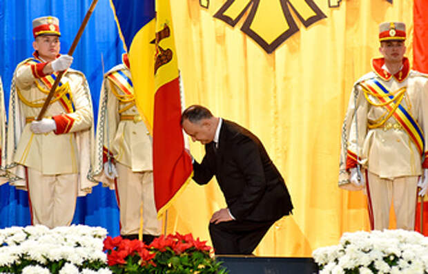 Игорь Додон во время церемонии инаугурации, 23 декабря