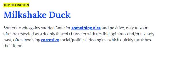 Milkshake Duck definition