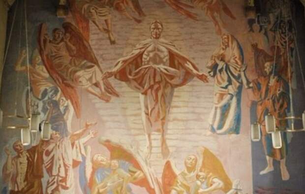 Открыта замурованная уникальная фреска Иисуса Христа