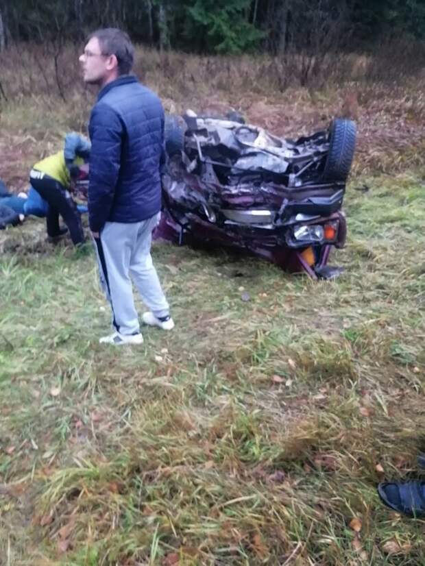 Авария дня. Момент страшного ДТП с тремя погибшими в Тверской области